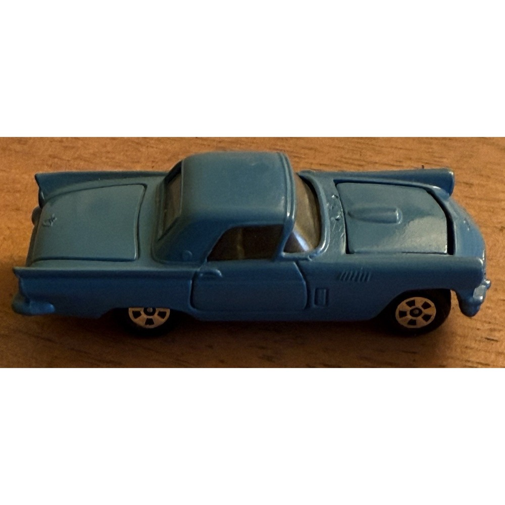 1:64 Vintage 1970's Ertl 57 Thunderbird Blue Hong Kong Metal Base